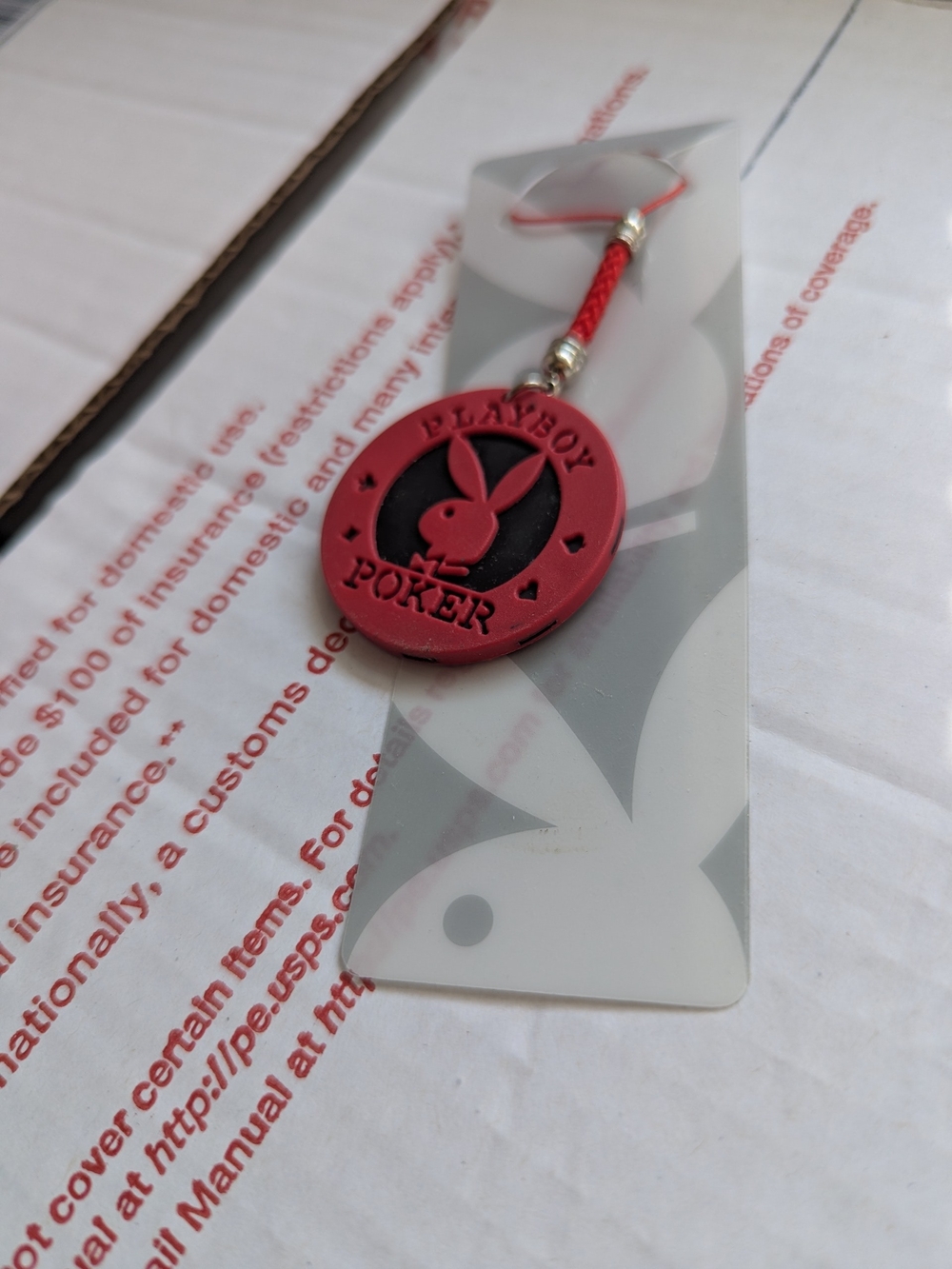 Playboy Poker Red Cell Phone Charm